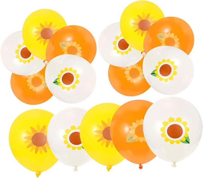 Sunflower Balloons 15Pcs Latex Party Decorations For Birthday Wedding Summer Events - Image 1